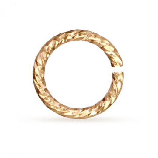 Non Tarnish Brass 18 Gauge Spiral Chain Maille Ring, I.D 5.95mm, 36 Pcs, A316-18-NTB-10