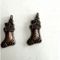 Stocking Charm, Copper Colour, 10 x 24mm Stocking Charm, Copper Colour, 10 x 24mm