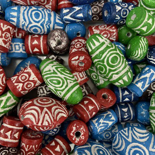 Mixed Clay Beads, Approx. 100 Grams
