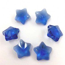 12mm Crystal Blue Star Pack of 3