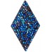 Swarovski Crystal Rock Diamond  25x31.7mm Bermuda Blue Crystal