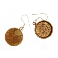 100% Antique Brass Handmade Bezel, Earrings, 19 x 2mm