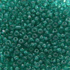 15/0 Charlottes, Transparent Teal, 1 hank minimum 7g