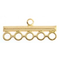 Connector Bars, 5 Row, Gold, Pack of 2