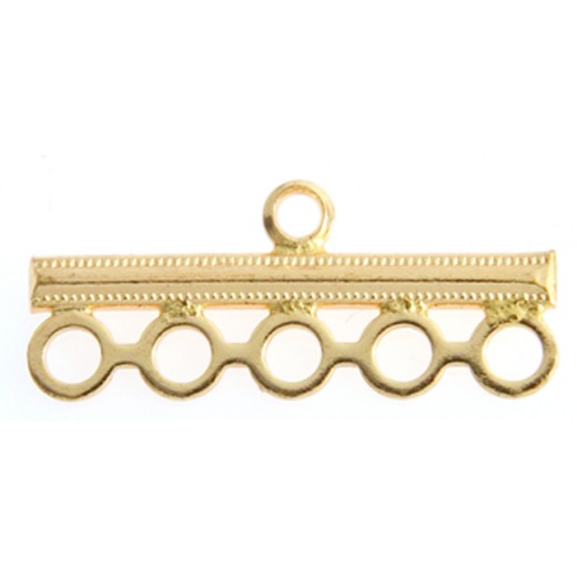 Connector Bars, 5 Row, Gold, Pack of 2