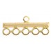 Connector Bars, 5 Row, Gold, Pack of 2