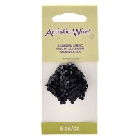 26 x 26mm Beadalon Aluminium Fabric, Black, Pack of 6