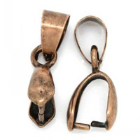 Small Pinch Bails, Copper Colour, Pack of 10. Small Pinch Bails, Copper Colour, Pack of 10.