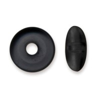 BeadBumpers 2mm Black Oval 50pcs 522-0213