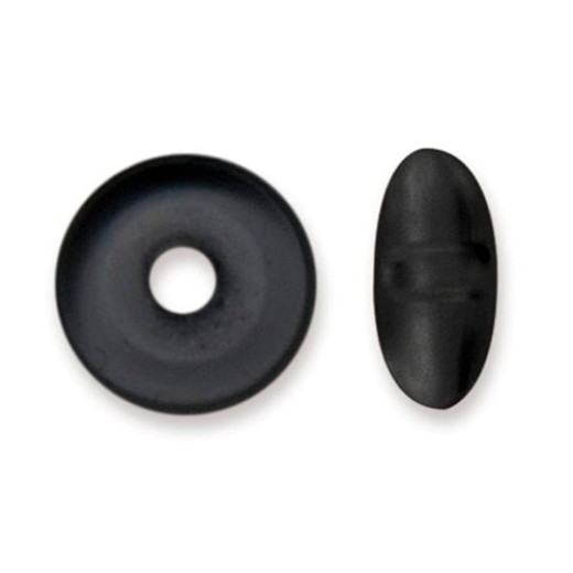 BeadBumpers 2mm Black Oval 50pcs 522-0213
