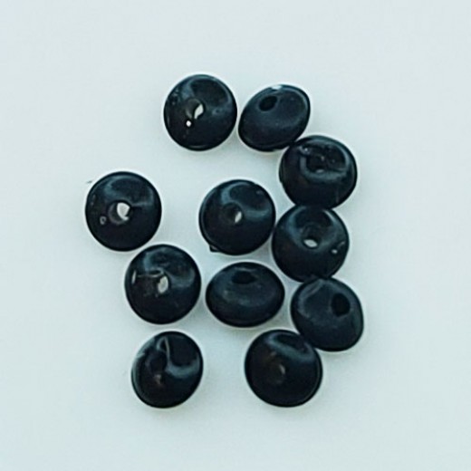 BeadBumpers 2mm Black Oval 50pcs 522-0213