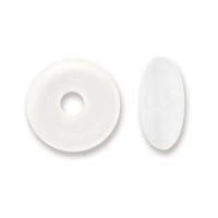 Beadalon Oval Bead Bumpers, 1.5mm, White, 50 Pack