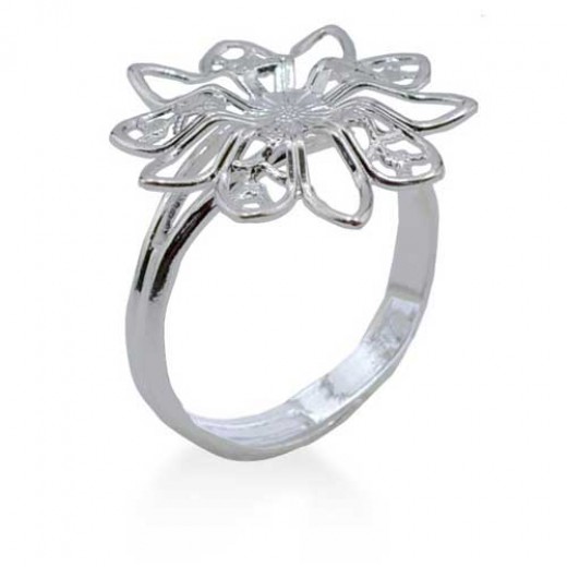 Beadalon Ring Blanks, Floral Design, 3 Pcs