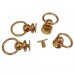 Pull Ring Rivets, Set of 4 Rings, Light Gold, Mobile Phone/Tablet/Handbag Accessories