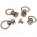 Pull Ring Rivets, Set of 4 Rings, Platinum, Mobile Phone/Tablet/Handbag Accessories