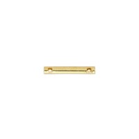 Beadalon 318A-031 2 Hole Spacer Tube, 10mm, Gold Plated, 144 Pieces