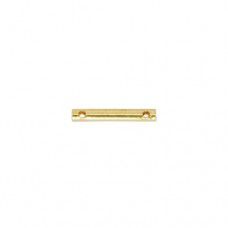 Beadalon 318A-031 2 Hole Spacer Tube, 10mm, Gold Plated, 144 Pieces