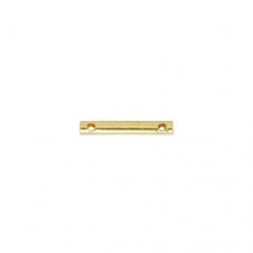 Beadalon 318A-031 2 Hole Spacer Tube, 10mm, Gold Plated, 24 Pieces