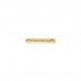 Beadalon 318A-031 2 Hole Spacer Tube, 10mm, Gold Plated, 144 Pieces