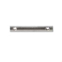 Beadalon 318B-031 2 Hole Spacer Tube, 10mm, Silver Plated, 24 Pieces