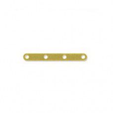 Beadalon 318A-013 4 Hole Spacer Bar, 28.6mm, Gold Plated, 18 Pieces