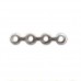 Beadalon 318B-021, 4 Hole Spacer Waves, 12.2mm, Silver Plated, 18 Pcs