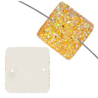 Dazzle-it Resin Sew-On Sugar Stone Square, 25mm, Gold AB