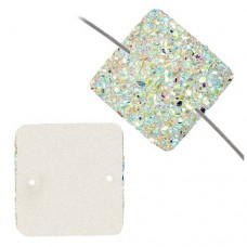 Dazzle-it Resin Sew-On Sugar Stone Square, 25mm, Crystal AB