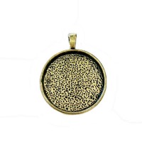 30 x 38mm Round Bezel, Gold colour