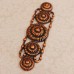 Kabela Antique Copper Concentric Circles Bar Component, 48mm x 12mm