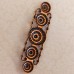 Kabela Antique Copper Concentric Circles Bar Component, 48mm x 12mm