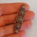 Kabela Antique Copper Concentric Circles Bar Component, 48mm x 12mm