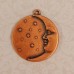 Kabela Antique Copper Man In The Moon Charm, 17mm