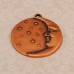 Kabela Antique Copper Man In The Moon Charm, 17mm