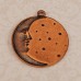 Kabela Antique Copper Man In The Moon Charm, 17mm