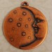 Kabela Antique Copper Man In The Moon Charm, 17mm