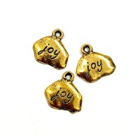 Joy Tag, Antique Gold, Pack of 4