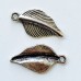 Tibetan Style Leaf Charms, 27mm, Pack of 25