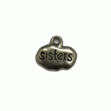 Sisters Tag, Antique Silver, Pack of 2