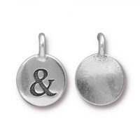 Tierracast 12mm Antique Silver Ampersand Charm, Pack of 2
