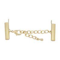 20mm Slide connector extension chain and lobster clasp, Gold colour
