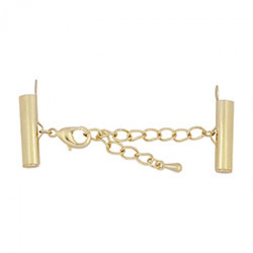 13mm Slide connector extension chain and lobster clasp, Gold colour