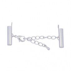 20mm Slide connector extension chain and lobster clasp, Silver colour