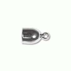 End Cap 3mm, Silver Plated, 4 pcs