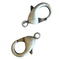 10mm Matte Silver Lobster Clasps, Pack of 10