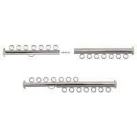 7 Strand Multi Slide Clasp Nickel Colour