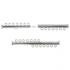 7 Strand Multi Slide Clasp Nickel Colour