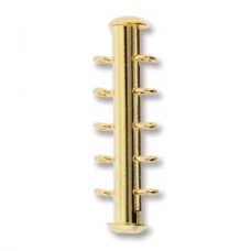 5 Vertical Loop, Multi Slide Clasp Gold Colour, Pack of 2.