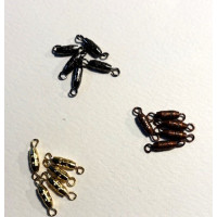 Small Barrel Screw Clasps, Copper Colour, Pack of 5 Small Barrel Screw Clasps, Copper Colour, Pack of 5