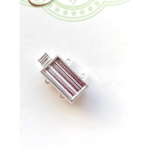 Elegant Elements 2 Hole Clasp for Delica Beads, Silver Plated